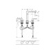 Змішувач Hansgrohe Metropol 160 для умивальника на 3 отвори Polished Gold Optic (32515990)