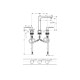 Змішувач Hansgrohe Metropol 160 для умивальника на 3 отвори Chrome (32515000)