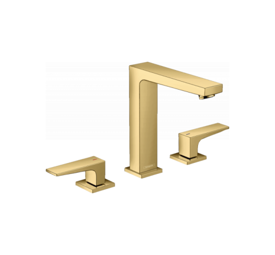 Змішувач Hansgrohe Metropol 160 для умивальника на 3 отвори Polished Gold Optic (32515990)