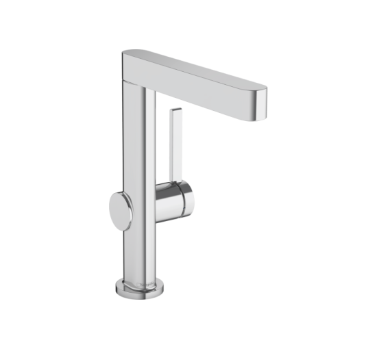 Змішувач Hansgrohe Finoris 230 для умивальника з поворотним носиком і донним клапаном push-open. Chrome (76060000)