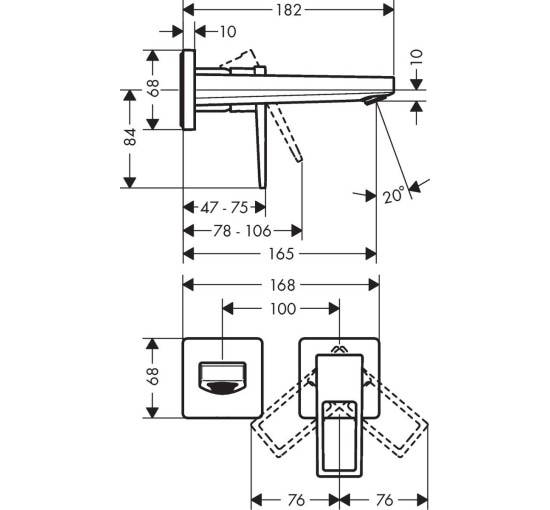 Смеситель hansgrohe Metropol для раковины 74525000