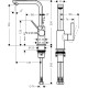 Смеситель hansgrohe Metris S для раковины с поворотным изливом и сливным клапаном Push-Open, хром 31161000