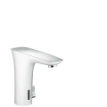 Смеситель hansgrohe PuraVida для раковины электронный с регулировкой температуры, белый/хром 15170400