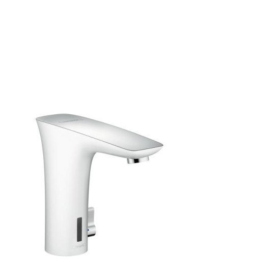 Смеситель hansgrohe PuraVida для раковины электронный с регулировкой температуры, белый/хром 15170400