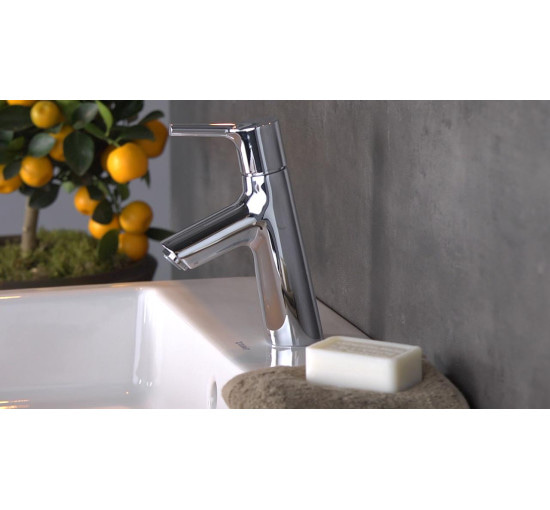 Змішувач hansgrohe Talis S для раковини з зливним гарнітуром, хром 72015000