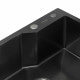 Кухонна мийка Platinum Handmade PVD 650х430х220 чорна (товщина 3,0/1,5 корзина та дозатор в комплекті)