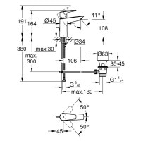 Смеситель для раковины Grohe BauEdge New M-Size 23758001