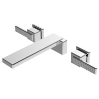 Змішувач для умивальника двовентильний настінного монтажу IMPRESE DEIRA хром латунь ZMK122001030
