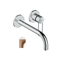 Змішувач Axor Uno для раковини зі стіни Loop: вилив 225 мм, колір Brushed Red Gold 38122310