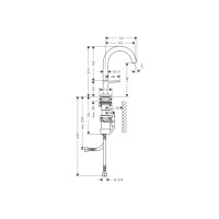 Змішувач Axor One Select 140 для умивальника з донним клапаном push-open Brushed Nickel (48010820)