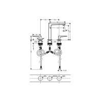 Смеситель Hansgrohe Metropol 160 для умывальника на 3 отверстия Matt Black (32515670)