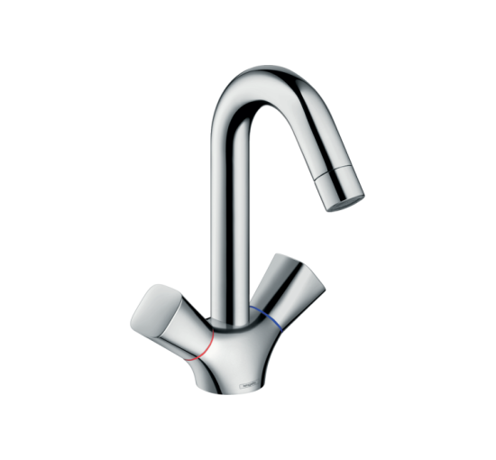 Змішувач Hansgrohe Logis двох вентельний для умивальника (71222000)
