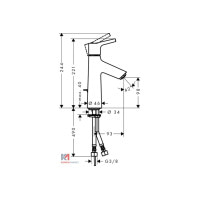 Смеситель Hansgrohe Talis S 100 для умывальника (72020000)