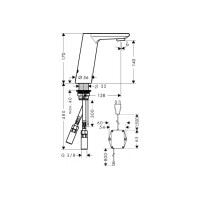 Змішувач Hansgrohe Metris S сенсорний для умивальника 230 V з регулюванням t* (31102000)