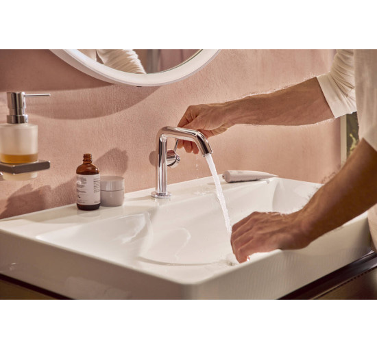 Смеситель hansgrohe Tecturis S CoolStart EcoSmart+ для раковины без сливного гарнитура, хром 73321000