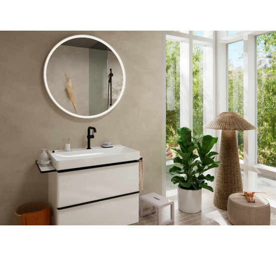 Змішувач hansgrohe Tecturis S CoolStart EcoSmart+ для раковини з зливним гарнитуром, чорний матовий 73360670