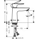 Смеситель hansgrohe Talis E для раковины со средним сливом и без сливного набора, белый 71712700