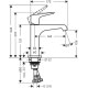 Смеситель для умывальника однорычажный HANSGROHE AXOR Citterio E хром латунь с донным клапаном 36111000