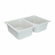 Гранітна мийка для кухні Platinum 7648W TWIN глянець Біла