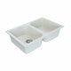 Гранітна мийка для кухні Platinum 7648W TWIN глянець Біла