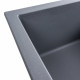 Гранитная мойка для кухни Platinum 6550 LOTOS матовый серый металлик