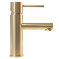 Змішувач для раковини (умивальника) REA TESS BRUSHED GOLD низький