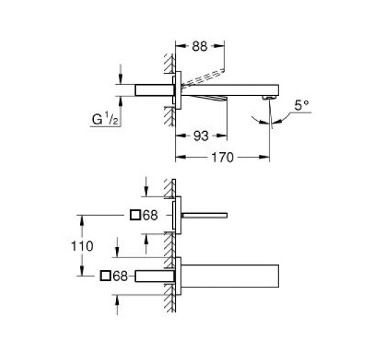 Смеситель для раковины Grohe Eurocube Joy (19997000)