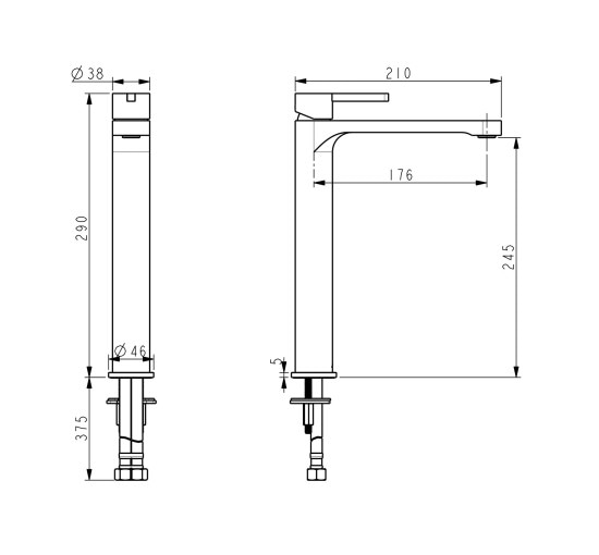 Змішувач для раковини DEVIT LAGUNA 84X11110
