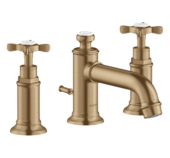 Змішувач Axor Montreux 30 для раковини на 3 отвори Cross 16536140 Brushed Bronze