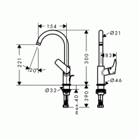Смеситель Hansgrohe Logis 210 для умывальника (71130000)