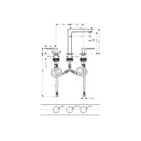Смеситель Hansgrohe Metropol 160 для умывальника на 3 отверстия Matt White (32515700)