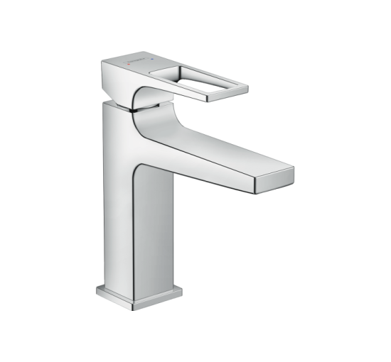 Змішувач Hansgrohe Metropol 110 для умивальника, ручка Loop (74507000) гарнітура push-open