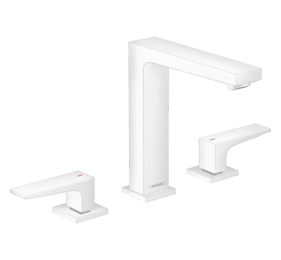 Смеситель Hansgrohe Metropol 160 для умывальника на 3 отверстия Matt White (32515700)