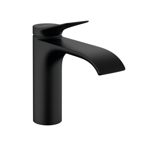 Смеситель Hansgrohe Vivenis 110 для умывальника с донным клапаном pop-up Matt Black (75020670)