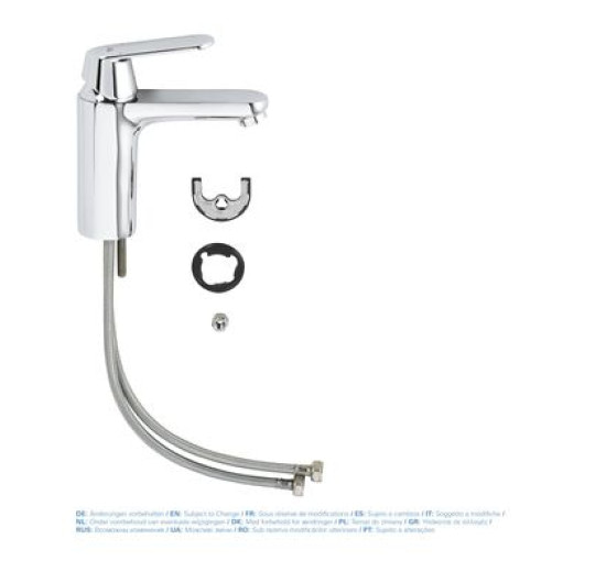 Змішувач для умивальника одноважільний GROHE Eurosmart Cosmopolitan хром латунь з донним клапаном 23927000