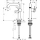 Смеситель hansgrohe Tecturis S CoolStart EcoSmart+ для раковины без сливного гарнитура, бронза 73341140