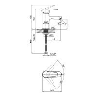 Смеситель для раковины Lidz (BLA) 14 43 001F