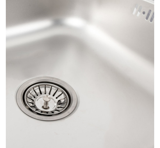 Кухонна мийка з нержавіючої сталі Platinum САТИН 6050 L (0,7/160 мм)