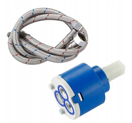 Смеситель для раковины (умывальник) REA POLO WHITE-CHROME белый/хром низкий
