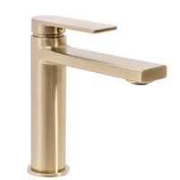 Смеситель для раковины (умывальник) REA VERSO BRUSHED GOLD низкий