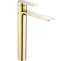 Смеситель для раковины (умывальник) REA STORM GOLD золотой высокий