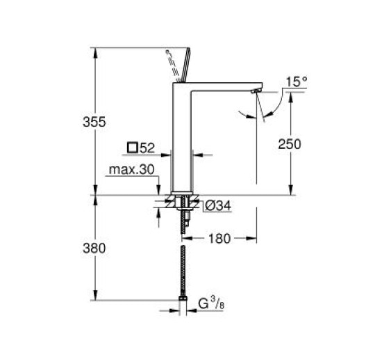 Змішувач для умивальника Grohe Eurocube Joy (23661000)