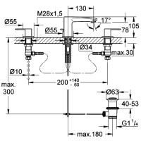 смеситель для умывальника Grohe Eurosmart Cosmopolitan (20187000)