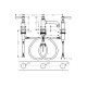 Змішувач Axor Montreux 30 для раковини на 3 отвори Lever 16535140 Brushed Bronze