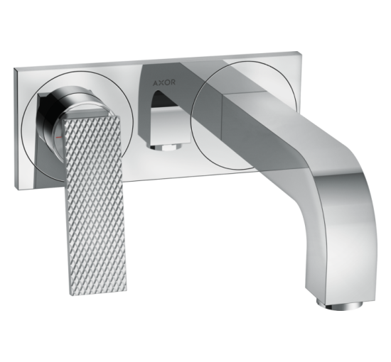 Змішувач Axor Citterio 220 Lever rhombic cut для раковини зі стіни на пластині Chrome 39171000