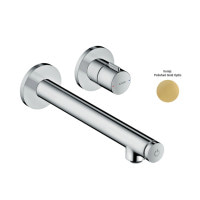 Смеситель Axor Uno Select для раковины из стены: излив 220 мм, Polished Gold Optic 45113990