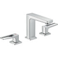 Смеситель Hansgrohe Metropol 110 для умывальника на 3 отверстия, ручки loop, цвет - хромированный (74514000)