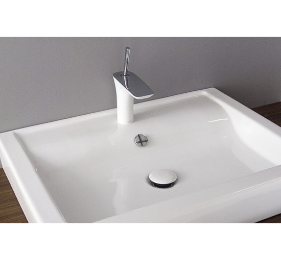 Смеситель Hansgrohe PuraVida для умывальника хромированный-белый (15074400)