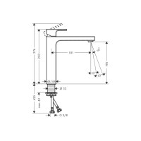 Смеситель Hansgrohe Vernis Shape 190 для умывальника без донного клапана Matt Black (71591670)