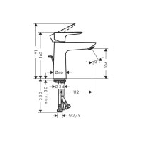 Смеситель Hansgrohe Talis E 110 для умывальника CoolStart: донный клапан pop-up (71713140) Brushed Bronze